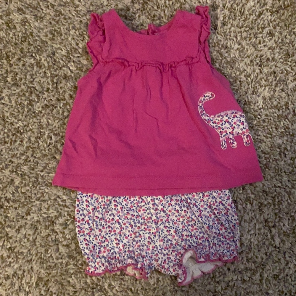 Carter’s floral dinosaur set
